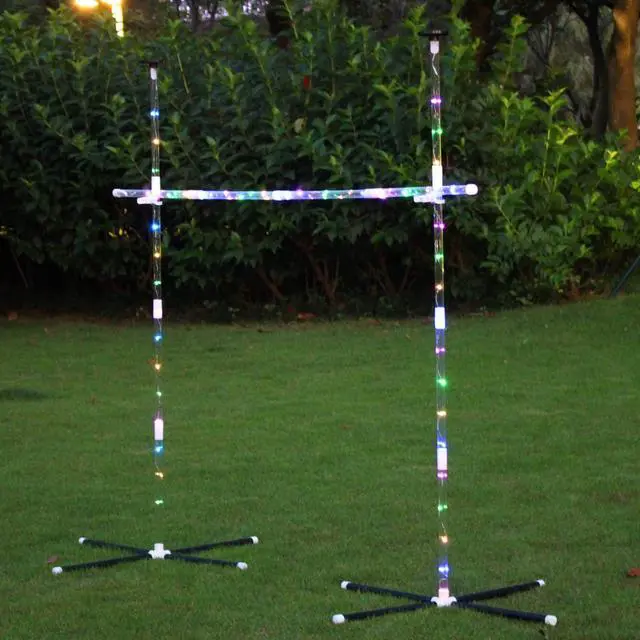 Main image of Outdoor Yard Games for Adults and Family, 2 in 1 Limbo Game Flying Disc Games Set with Light, Sutiable for Backyards, Beach, Lawn, Party