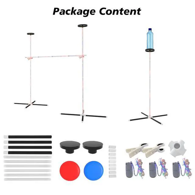Alt view image 6 of 7 - Outdoor Yard Games for Adults and Family, 2 in 1 Limbo Game Flying Disc Games Set with Light, Sutiable for Backyards, Beach, Lawn, Party