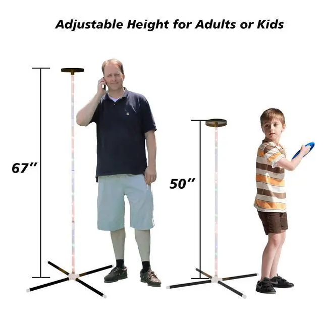 Alt view image 7 of 7 - Outdoor Yard Games for Adults and Family, 2 in 1 Limbo Game Flying Disc Games Set with Light, Sutiable for Backyards, Beach, Lawn, Party
