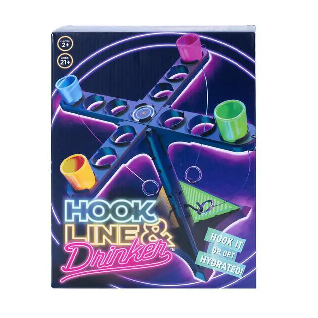 Alt view image 6 of 7 - Ring Toss Game for Adults Tabletop Hook and Ring Game for Game Night, Tailgates, Parties and More! | 13" Tower with Plastic Mini Cups | 2+ Players
