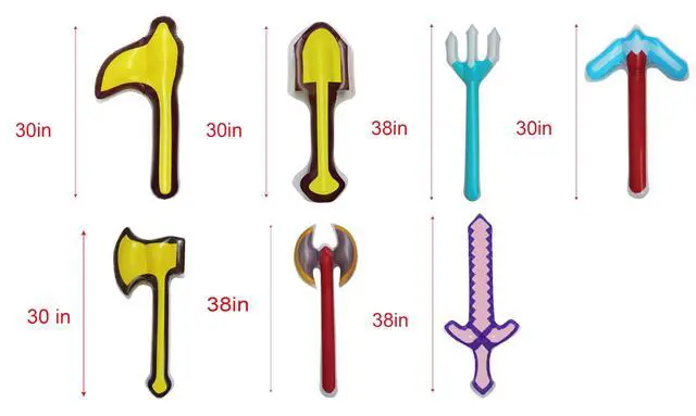 Alt view image 2 of 3 - Inflatable Toys Large Size Sword Axe Trident Kid Party Favors