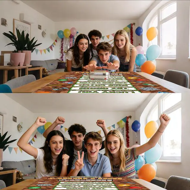 Alt view image 5 of 7 - Pixel Birthday Party Games, Video Game Can Rolling Party Game for Kids Adults, Indoor Outdoor Group Activity, Game Controller Birthday Party Supplies Decorations, Funny Game for Birthday Retirement