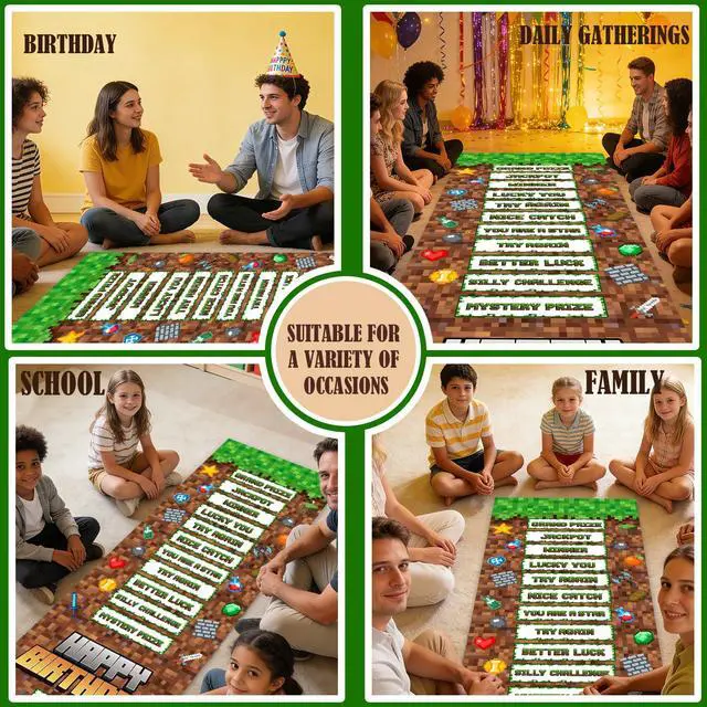 Alt view image 7 of 7 - Pixel Birthday Party Games, Video Game Can Rolling Party Game for Kids Adults, Indoor Outdoor Group Activity, Game Controller Birthday Party Supplies Decorations, Funny Game for Birthday Retirement