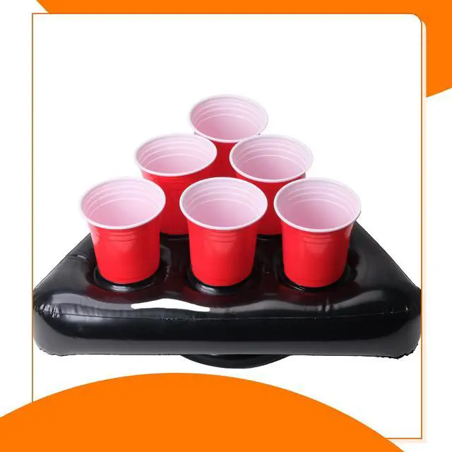 Alt view image 7 of 7 - Party Toss Game Inflatable Pong Hat, Ping Pong Parties Toss Game Cups Holder for Endless Party Fun Bachelorette Game