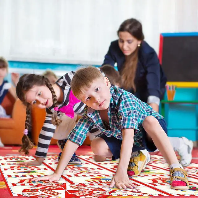 Alt view image 5 of 6 - 3 Pcs Carnival Party Game for Kids with Spinner Carnival Conversation Party Twist Poses Mat Game with Conversation Mat Spinner for Classroom School