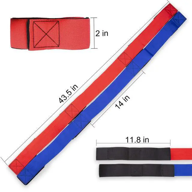 Alt view image 4 of 7 - Three Legged Race Bands, 2 Sets, Team Building, 3 Legged Race Bands, Outdoor Party Group Game for Teenagers Adults, Cooperative Team Race for Birthday, Relay Race, Field Day, Backyard Activity Game
