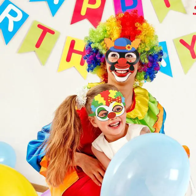 Alt view image 6 of 7 - 16 Pcs Circus Party Decorations Clown Glasses Carnival Photo Booth Props for Birthday Baby Shower Supplies