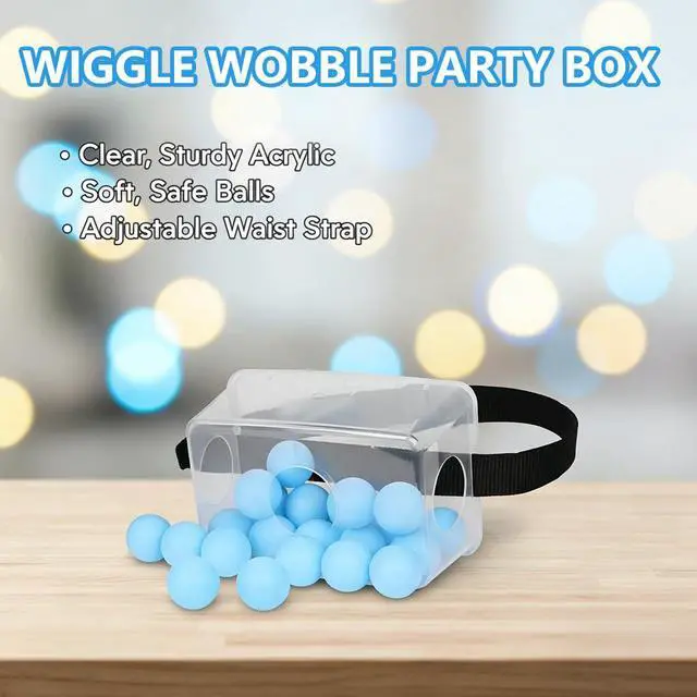 Alt view image 5 of 7 - 6 PC Swing Ball Game Set for Party Gatherings, Novelty Twerk Game Include Clear Boxes & 50 Blue Balls, Twerk Pong Activities for Adult Indoors Outdoors Party