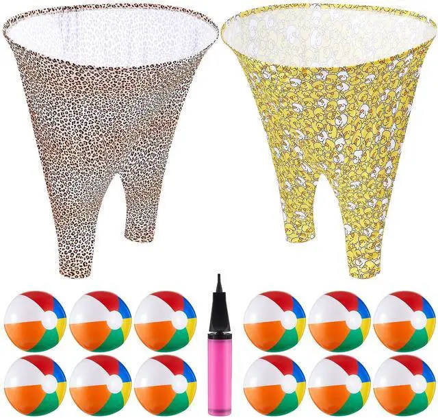 Main image of Granny Pants Yard Game with Oversized Pants Bouncy Balls and Pump, Easter Giant Outdoor Tossing Game for Family Reunion Backyard Carnival Party Gathering(Leopard, Duck,Multicolor,15 Pcs)