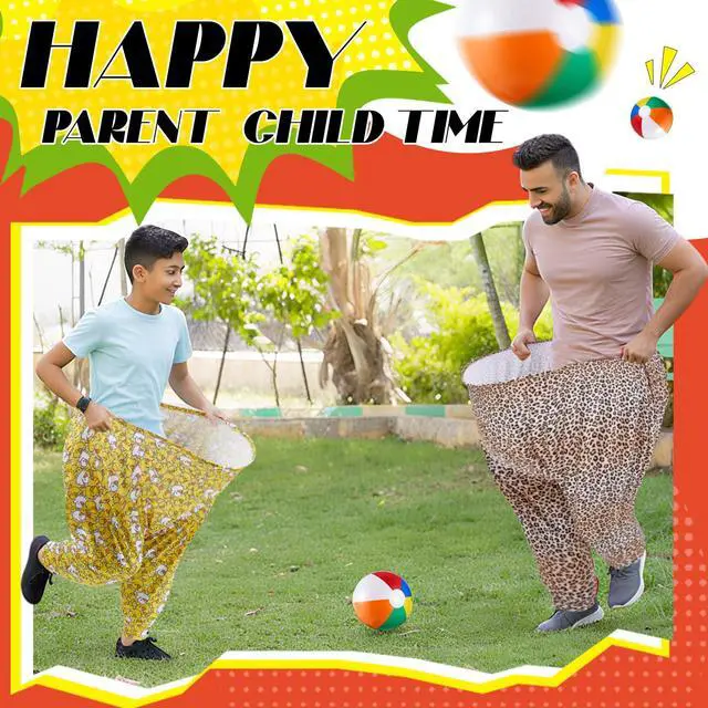 Alt view image 5 of 7 - Granny Pants Yard Game with Oversized Pants Bouncy Balls and Pump, Easter Giant Outdoor Tossing Game for Family Reunion Backyard Carnival Party Gathering(Leopard, Duck,Multicolor,15 Pcs)