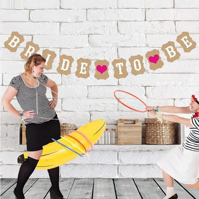 Alt view image 3 of 7 - Inflatable Banana Ring Toss Game - Fun Bachelorette Party Decorations, Bachelorette Party Games & Favors, Bridal Shower Engagement Party Activities, Summer Pool Toys for Adults