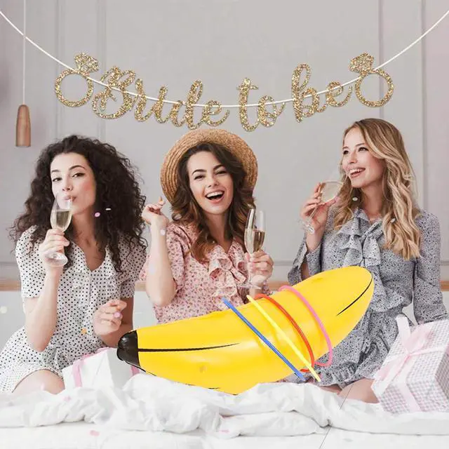 Alt view image 5 of 7 - Inflatable Banana Ring Toss Game - Fun Bachelorette Party Decorations, Bachelorette Party Games & Favors, Bridal Shower Engagement Party Activities, Summer Pool Toys for Adults