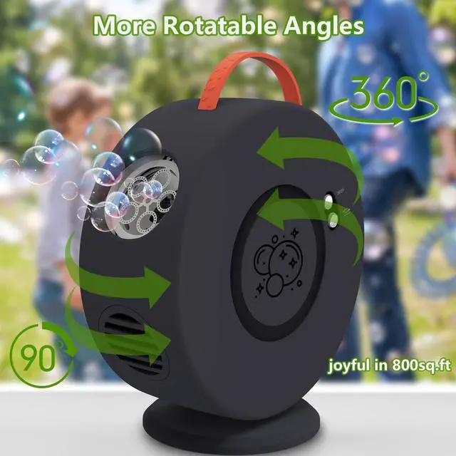 Alt view image 2 of 6 - Bubble Machine for Kids and Toddlers, 360° Bubble Blower for Outdoor Play
