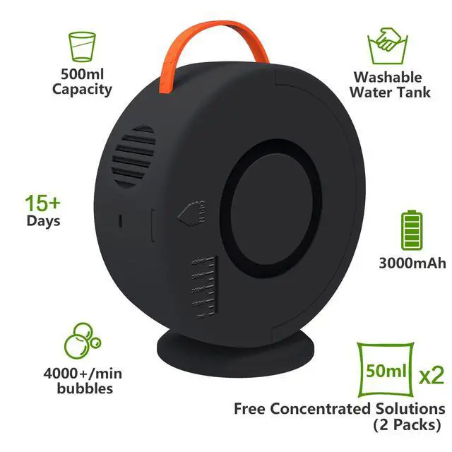 Alt view image 6 of 6 - Bubble Machine for Kids and Toddlers, 360° Bubble Blower for Outdoor Play