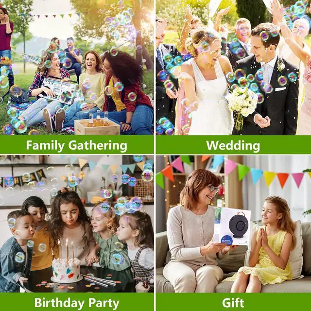 Alt view image 5 of 6 - Bubble Machine for Kids and Toddlers, 360° Bubble Blower for Outdoor Play