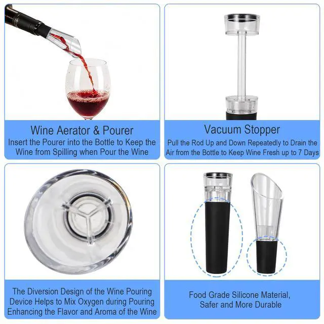 Alt view image 4 of 6 - Electric Wine Bottle Opener, Portable Automatic Wine Opener Set