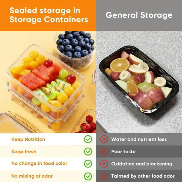 Alt view image 7 of 7 - 52 Pcs Food Storage Containers with Lids Airtight (26 Containers & 26 Lids) - Leakproof Meal-Prep Container for Kitchen Storage and Organization, Stackable Plastic Food Containers with Labels & Pen