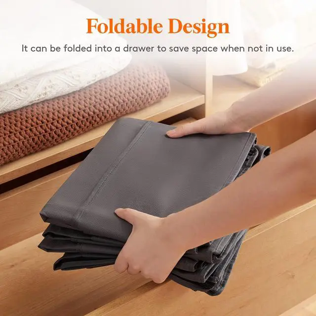 Alt view image 6 of 7 - 95L 4 Pack Under Bed Storage Containers, Large Capacity Blanket Storage Bags with Reinforced Handle, Organization and Storage for Comforters, Sheets, Clothes, Bedroom, College Dorm, Grey