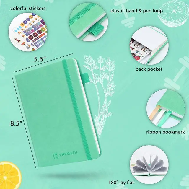 Alt view image 2 of 5 - Food and Fitness Journal Hardcover Wellness Planner Workout Journal for Women Men to Track Meal and Exercise Count Calories Weight Loss Diet Training Weight Loss Tracker Undated Home and Gym