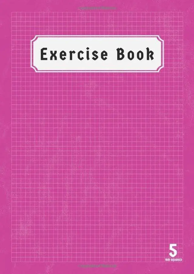 Main image of 5mm Squared Exercise Book: A4 Size 100 Pages For Class Records & Lesson , Science , ( Mathematics ) Maths Notebook Squared 5mm | Back to School Notebooks A4 | Pink Cover