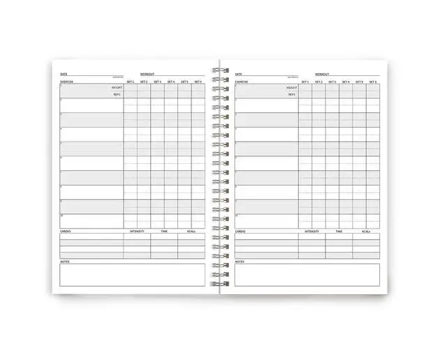 Alt view image 3 of 6 - The Gym Log - The perfect logbook to record your Workouts - 8.26 x 5.8 inches with 104 pages and space for 100 workouts