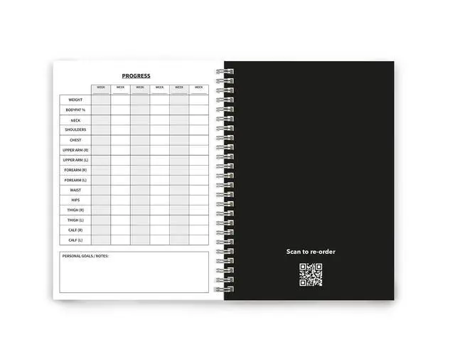 Alt view image 4 of 6 - The Gym Log - The perfect logbook to record your Workouts - 8.26 x 5.8 inches with 104 pages and space for 100 workouts