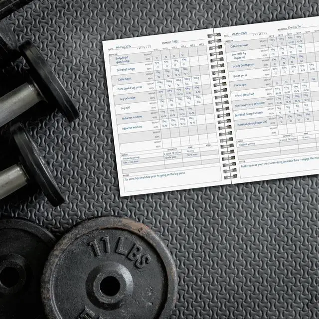 Alt view image 6 of 6 - The Gym Log - The perfect logbook to record your Workouts - 8.26 x 5.8 inches with 104 pages and space for 100 workouts