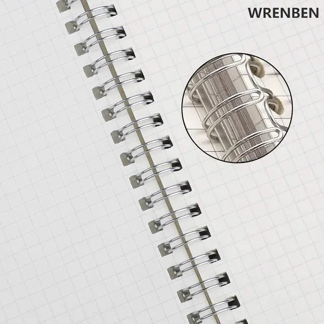 Alt view image 5 of 7 - Graph Paper Spiral Notebook 8.5 x 11 Inches 240 Pages, A4 Grid Journal with 120gsm Thick Graphing Paper, Large Math Notebook 1/5 Inch Squares with Water-proof PVC Cover (3 Pack, A4)