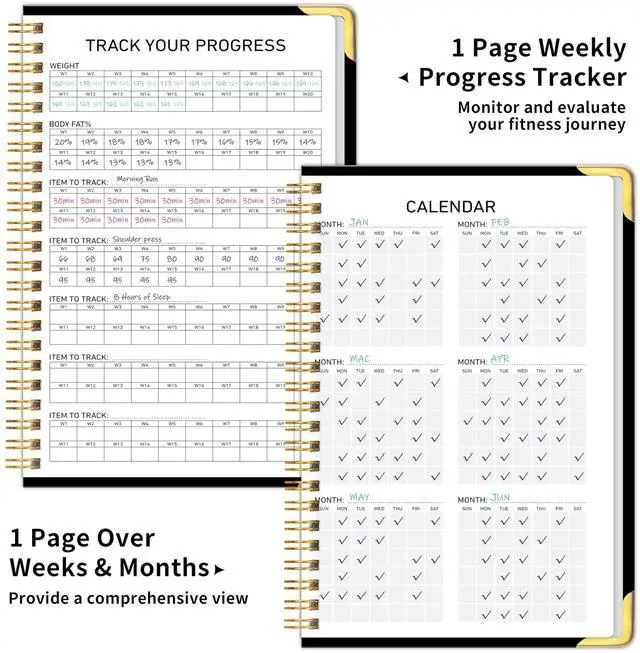 Alt view image 4 of 7 - Fitness Workout Journal for Women & Men, Workout Log Book Planner