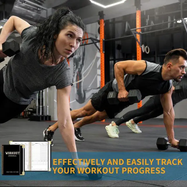 Alt view image 7 of 7 - Fitness Workout Journal for Women & Men, Workout Log Book Planner