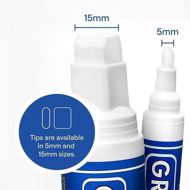 Alt view image 3 of 7 - Grout Pen Black Tile Paint Marker: Waterproof Grout Paint, Tile Grout Colorant and Sealer Pen - Black, Wide 15mm Tip (20mL)