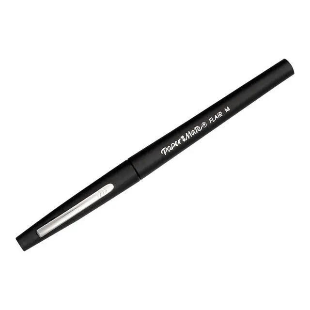 Alt view image 4 of 7 - Flair Felt Tip Pens, Medium Point (0.7mm), Black, 4 Count