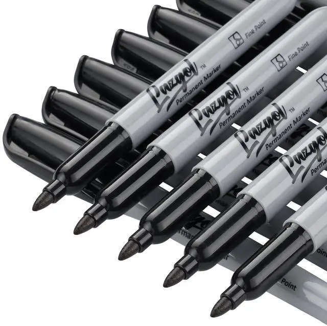 Alt view image 6 of 7 - Permanent Markers Bulk, 120 Pack Fine Tip Black Permanent Markers, Waterproof Markers, Premium Smear Proof Pens, Quick Drying, Office Supplies for School, Office, Home
