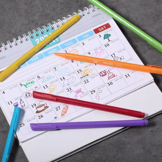 Alt view image 5 of 6 - Colored Fineliner Pens, 24 Pack, 0.4mm Tip