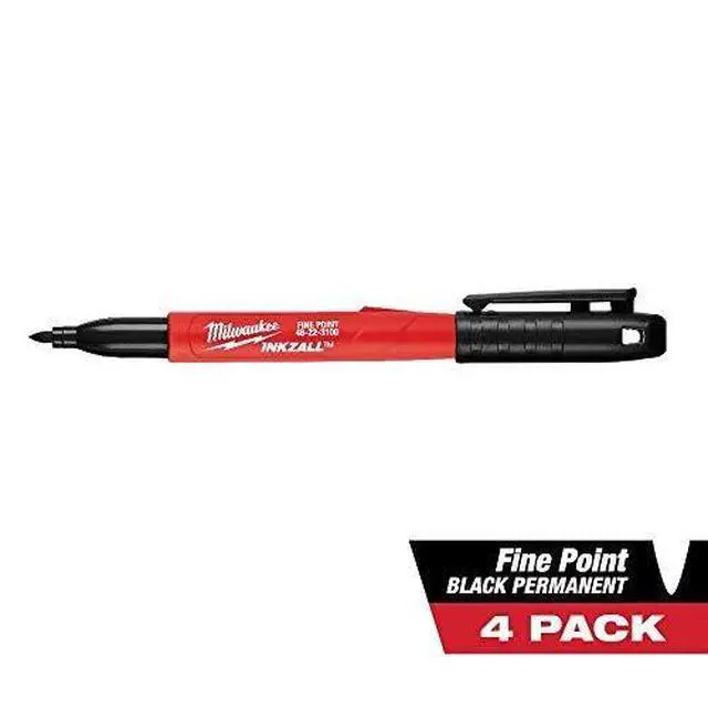 Alt view image 2 of 7 - 48-22-3104 Inkzall Point Marker, Fine, Black, 4-Pack