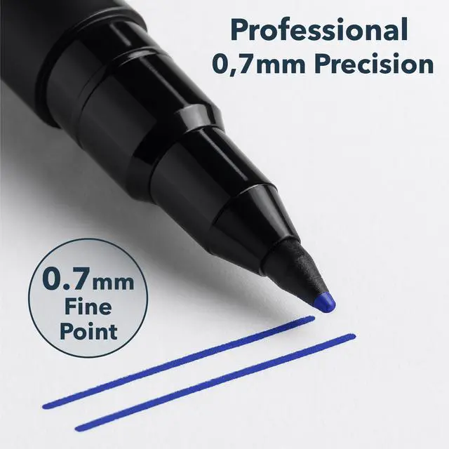 Alt view image 3 of 7 - Felt Tip Pens, 8 Pack, 0.7mm, Assorted Colors, Fast Dry