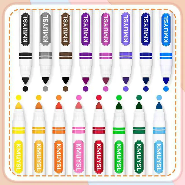 Alt view image 2 of 7 - Washable Markers Bulk, Assorted Colors - Broad Line Conical Tip Coloring Markers for Kids, School Art Supplies & Back to School Supplies, Teacher Classroom Must Haves (16 Colors, 256 Pcs)
