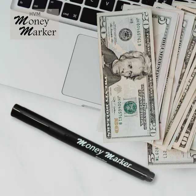 Alt view image 7 of 7 - Counterfeit Money Detector Pen (5 Counterfeit Pens) - Money Marker Bill Detector Pen with Upgraded Chisel Tip - Detect Fake Bills, Universal False Currency Checker Pack
