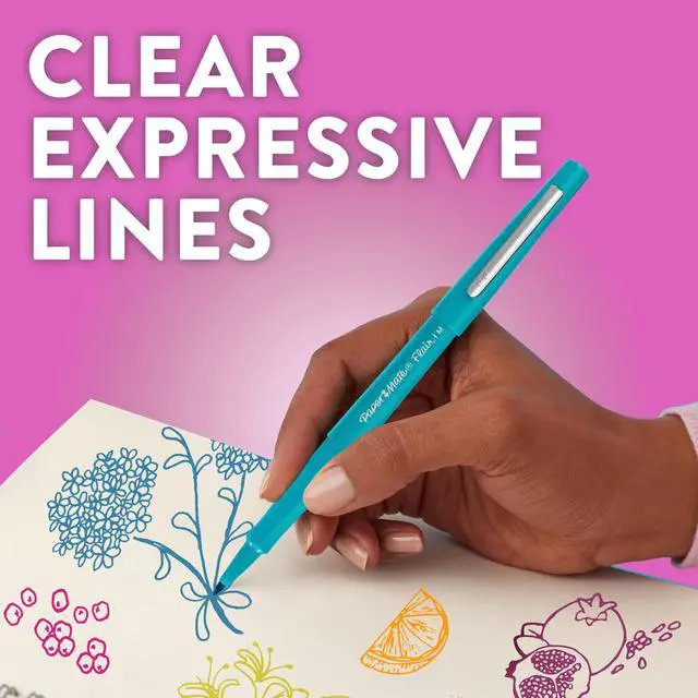 Alt view image 5 of 7 - Flair Pen, 0.7 mm Medium Tip, Black, Box of 12