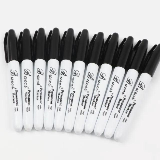 Alt view image 2 of 7 - Permanent Markers, 60 Count Black Permanent Markers, Fine Point, Waterproof & Smear Proof Markers, Quick Drying, Office Supplies for School, Office, Home