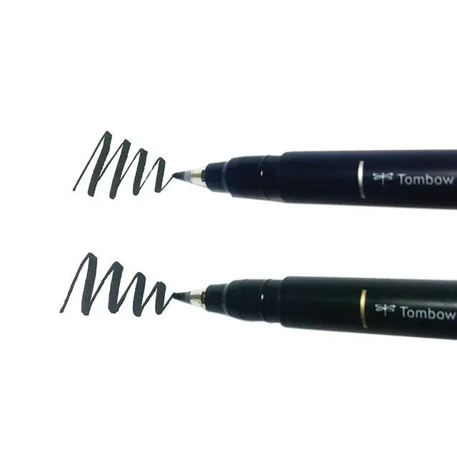 Alt view image 6 of 6 - 62038 Fudenosuke Brush Pen, 2-Pack. Soft and Hard Tip Fudenosuke Brush Pens for Calligraphy and Art Drawings