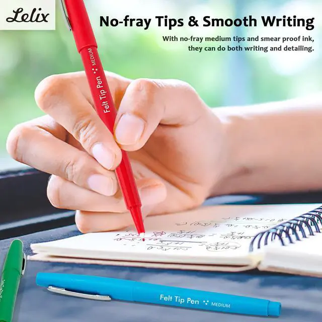 Alt view image 5 of 7 - Felt Tip Pens, 15 Colors, 0.7mm Medium Point, Felt Tip Markers Pens for Journaling, Writing, Note Taking, Planner, Perfect for Art Office and School Supplies