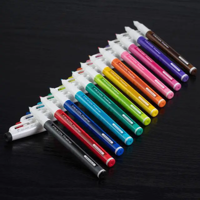 Alt view image 3 of 6 - FriXion Fineliner Erasable Marker Pens, Fine Point 0.7 mm, Pack of 12, Assorted Colors, Erasable Pens - Ideal for School, Journaling, & Office Writing