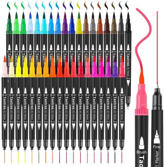 Main image of 36 Colors Dual Tip Art Markers Pens Set for Adult Coloring Books