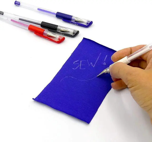 Alt view image 5 of 6 - Heat Erasable Fabric Marking Pens for Sewing and Quilting | Fabric Markers for Sewing, Embroidery, Dressmaking with 4 Pens + 4 Refills | 8-Piece Set No Ghost Lines, Disappearing Ink
