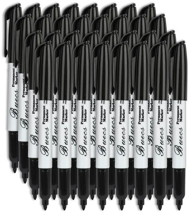Main image of Permanent Markers, 80 Count Black Permanent Markers, Fine Point, Waterproof & Smear Proof Markers, Quick Drying, Office Supplies for School, Office, Home