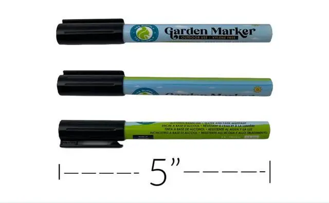 Alt view image 7 of 7 - 2 Pack Garden Marker Pen Permanent Markers Black (UV Fade Resistant Marker Pens for Plant Markers Garden Markers Waterproof Pen Black Markers Outdoor Marker for Garden Plant Labels 0.8mm)