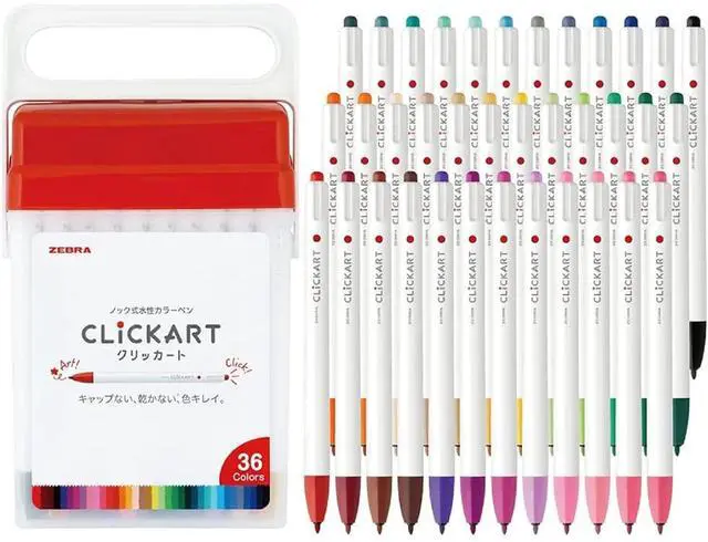 Main image of WYSS22-36C-N Clickart Water-Based Markers, 36 Colors, Case Included