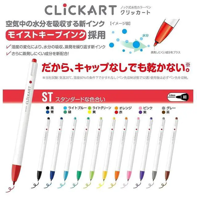 Alt view image 4 of 7 - WYSS22-36C-N Clickart Water-Based Markers, 36 Colors, Case Included