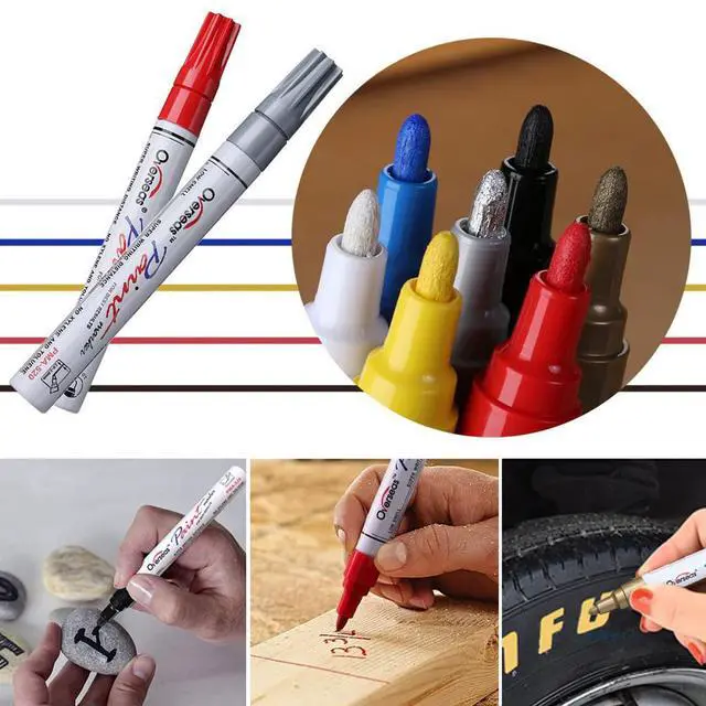 Alt view image 4 of 7 - Paint Pens Paint Markers on Almost Anything Never Fade Quick Dry and Permanent, Oil-Based Waterproof Marker Pen Set for Rocks Painting, Wood, Fabric, Plastic, Canvas, Glass, Mugs, DIY Craft